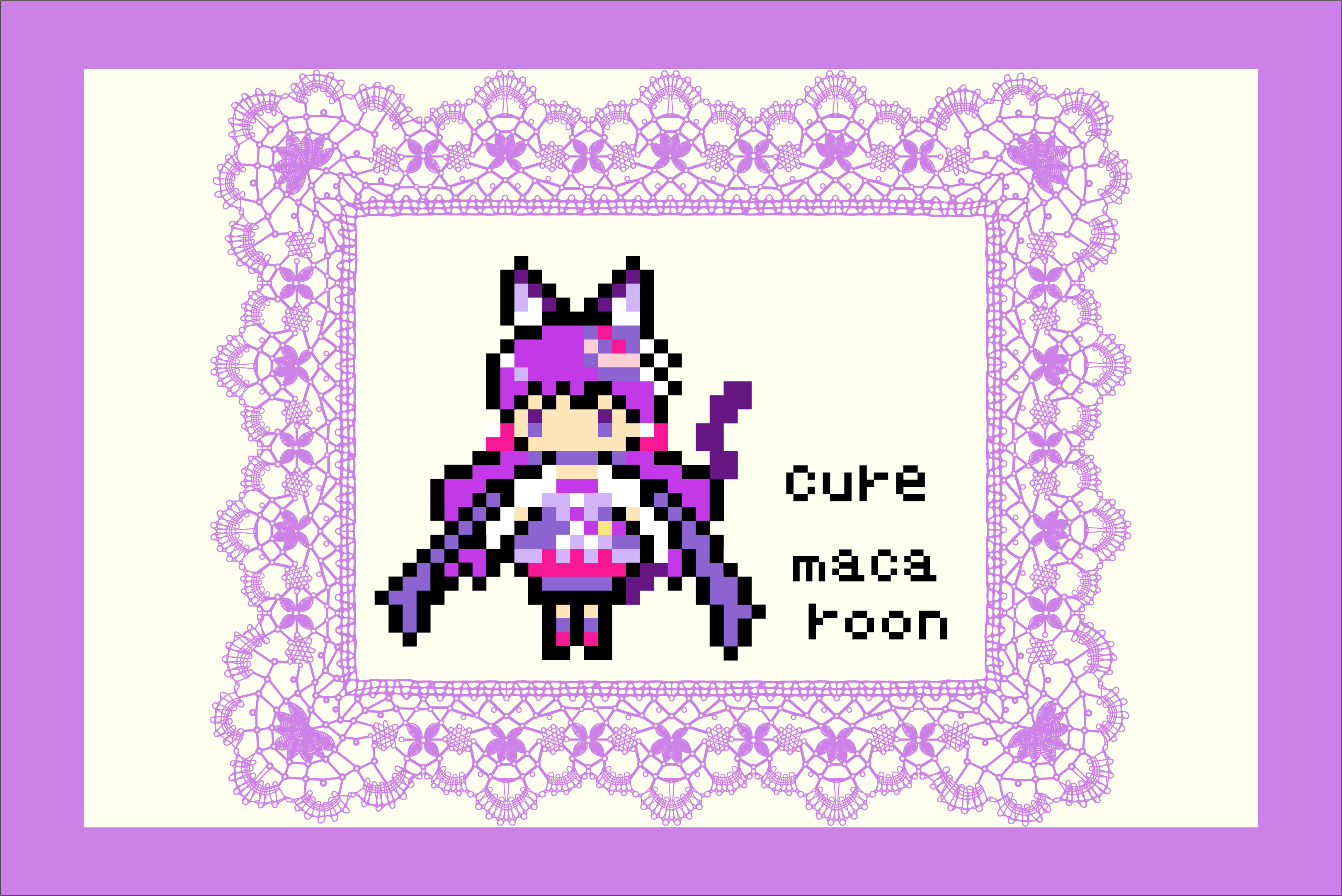 キラキラ☆プリキュアアラモード・キュアマカロンのアイロンビーズ図案